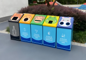 公園卡通金屬分類垃圾桶，打造寓教于樂的環(huán)保新場景