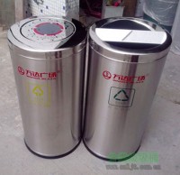 萬達(dá)廣場(chǎng)戶外圓形分類果皮箱