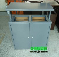 戶(hù)外方形鋼木環(huán)衛(wèi)垃圾桶
