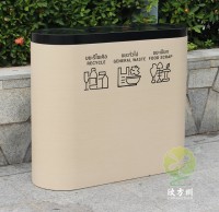 出口轉(zhuǎn)木紋鍍鋅板三分類(lèi)垃圾桶
