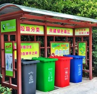 戶外公園垃圾四分類收集站