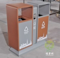 戶(hù)外城市道路不銹鋼分類(lèi)垃圾箱
