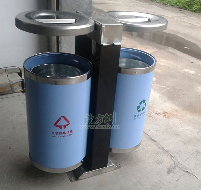 不銹鋼戶(hù)外分類(lèi)垃圾桶